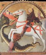 SANO di Pietro St.George and the Dragon oil painting